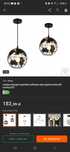 Żyrandol lampa przysufutowa Globus czarny metalowy
