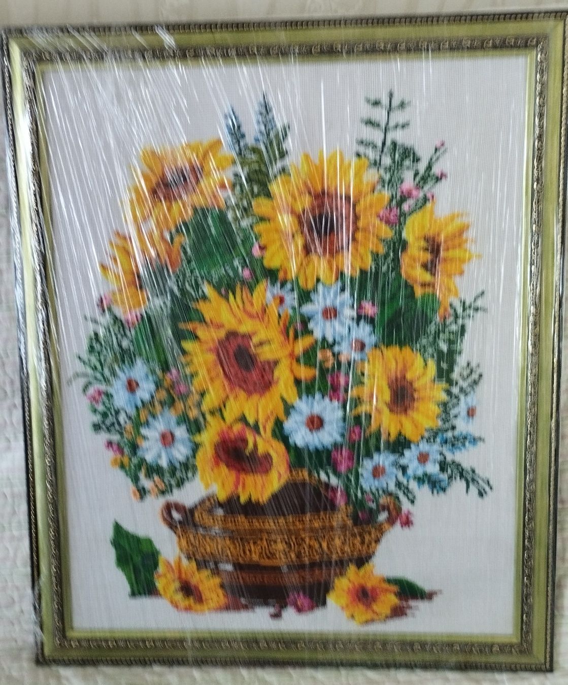 Вишивка, вишита картина, Соняхи