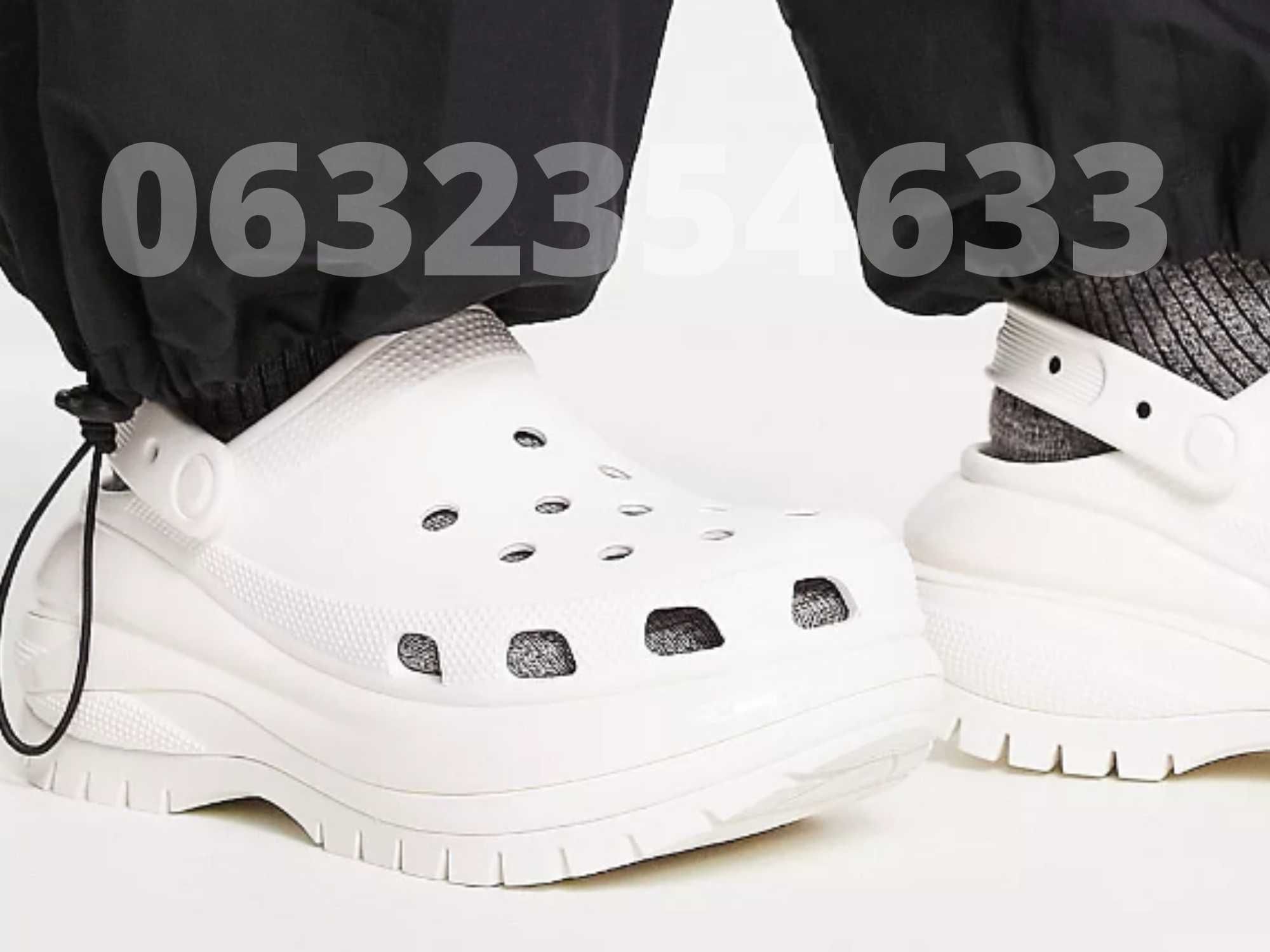 Жіночі крокси взуття на платформі Crocs MEGA Crush Clog! Акція!