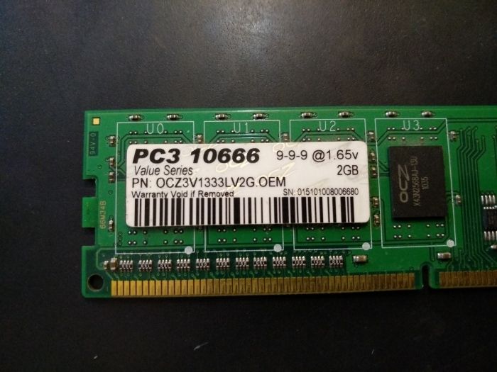 DDR3 2 GB 1333Gz 10666