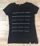 Czarny T-shirt Casual Carry L