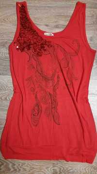 sukienka tunika ORSAY koralowa czerwień rozmiar 38