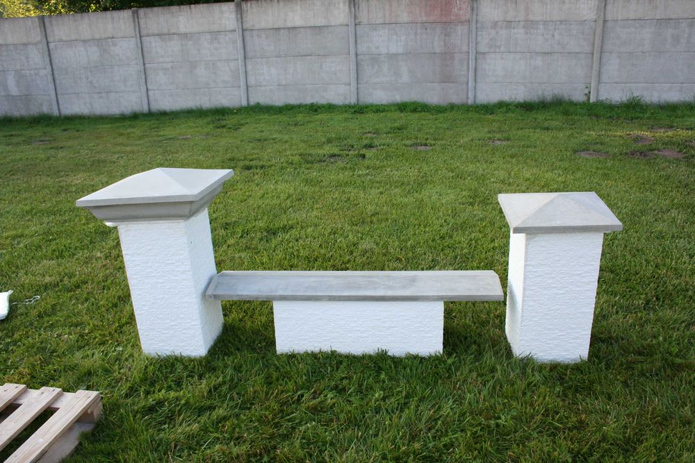 Daszek betonowy dwuspadowy 31 x 102 cm, daszki na wymiar