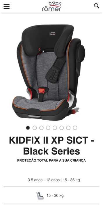 Cadeira Auto KidFix II Britax-Römer Grupo II/III