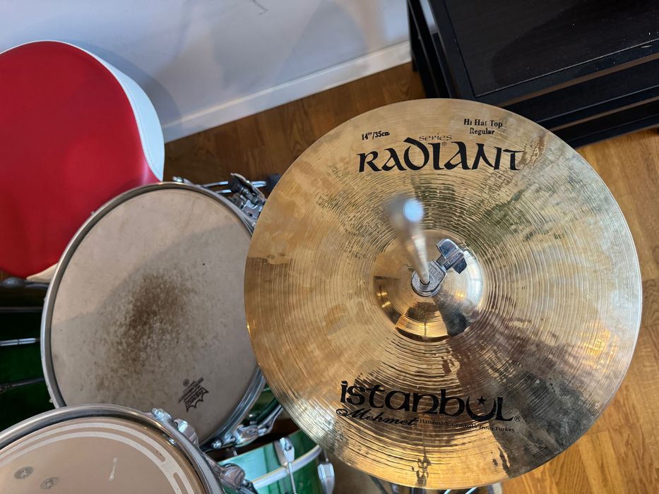 Tama Rockstar Emerald Green + talerze Istanbul Mehmet Radiant + HW