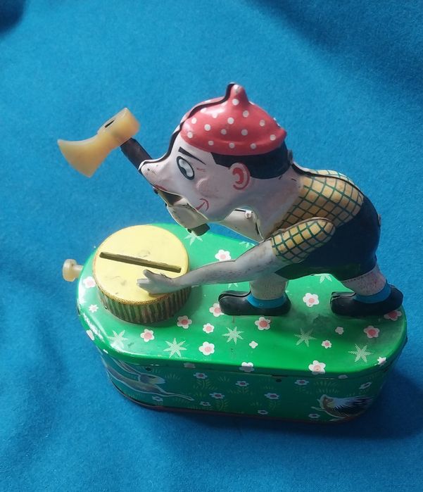 Копилка ГДР лесоруб из жести