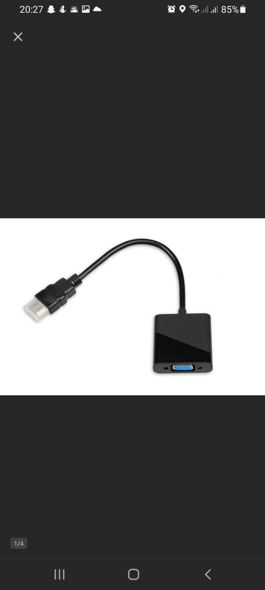 Kabel adapter  HDMI do VGA można konsole pod monitor podłączyć