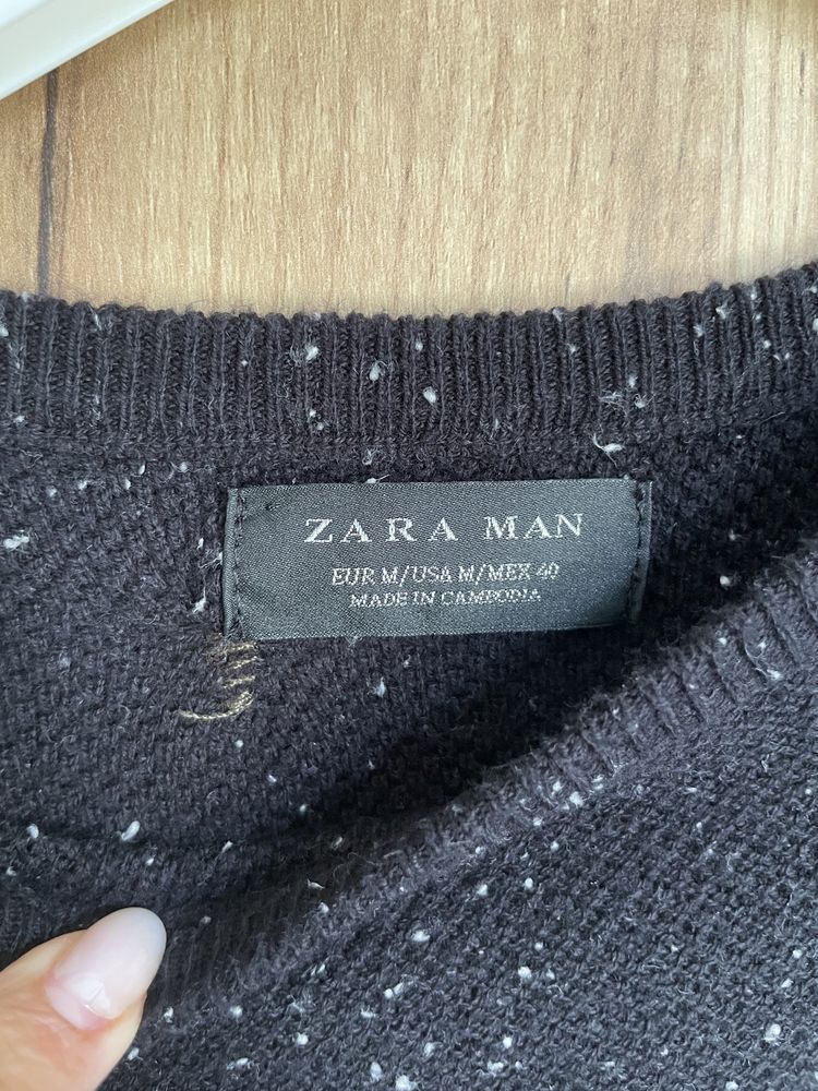 Sweterek męski  Zara granatowy M