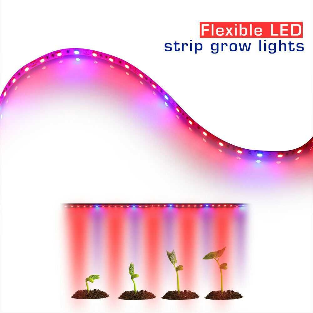 LED Grow Strip Lights 5Pcs 25W- Fitas led para iluminação de plantas