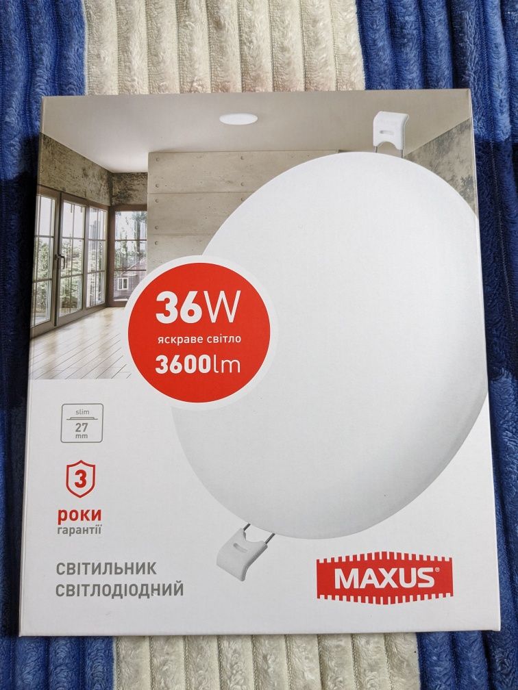 LED світильник точковий врізний MAXUS SP edge 36W, 4100К