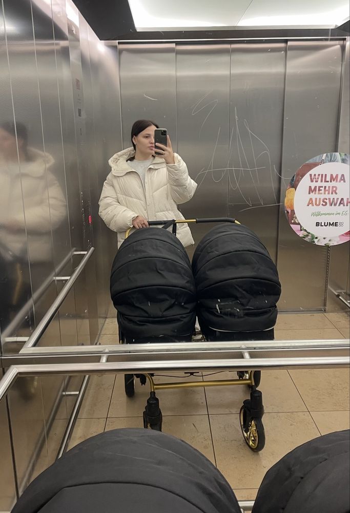 Коляска для двійнят ELCAR Duet Lux Gold 3в1