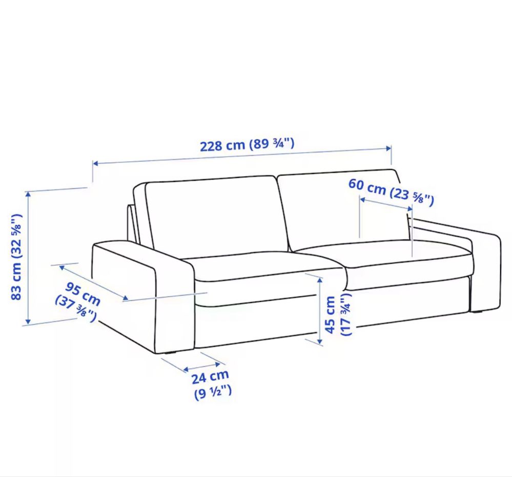 Sofá ikea kivik 3 lugares