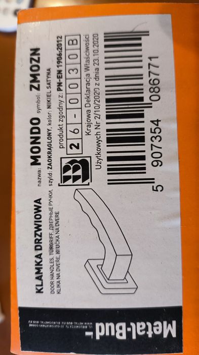 Klamki do drzwi wewnętrznych MONDO 5szt