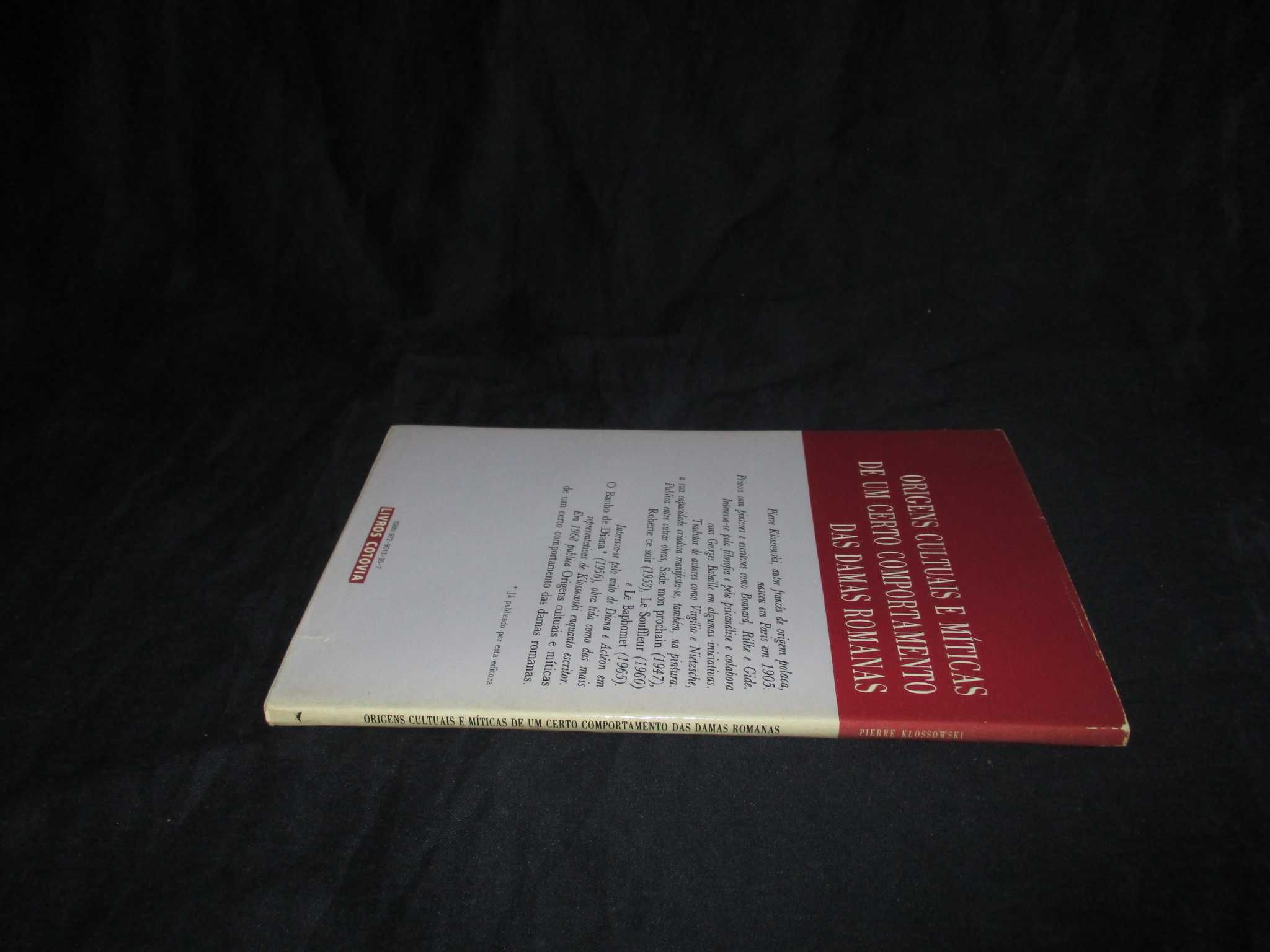 Livro Origens Culturais e Míticas de um certo Pierre Klossowski
