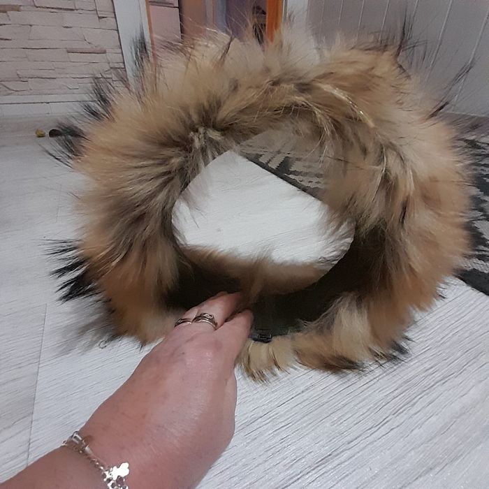 Futerko naturalne obszycie kaptura 52cm