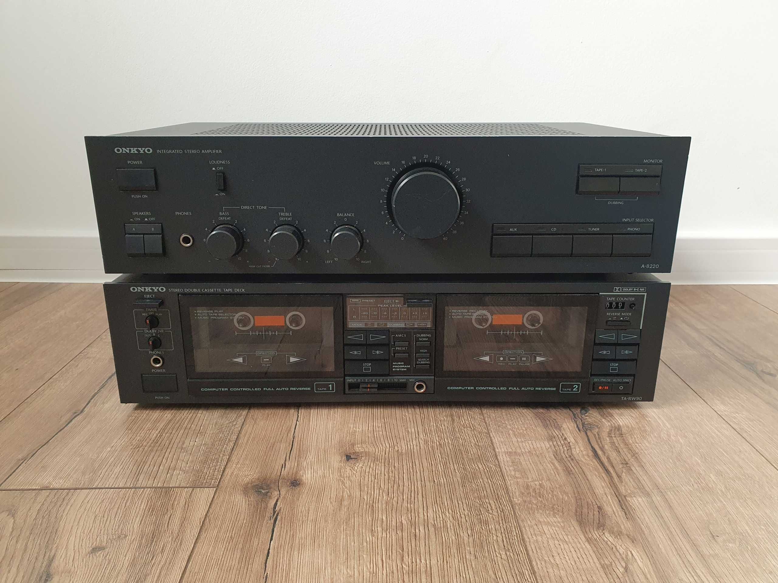 Zestaw ONKYO Magnetofon TA-RW90 , ONKYO Wzmacniacz A-8220