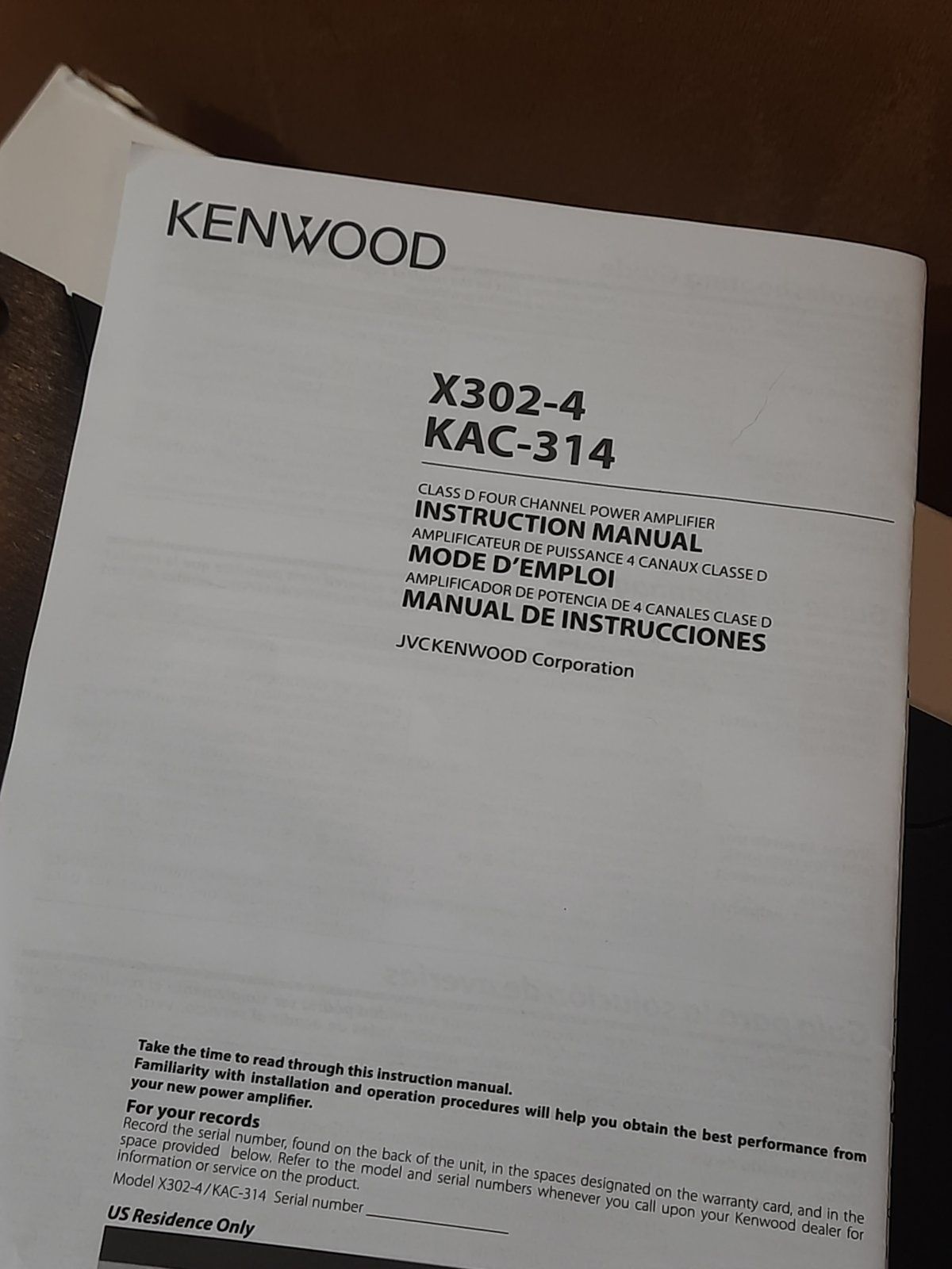 Автомобильный усилитель звука Kenwood x302-4 600w