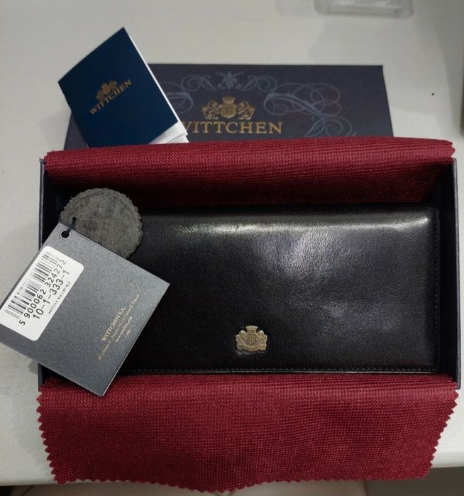 Portfel damski skórzany Wittchen Arizona z herbem poziomy czarny