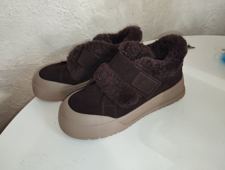 Кеды зимние натуральный замш кроссовки угги укороченные размер 38