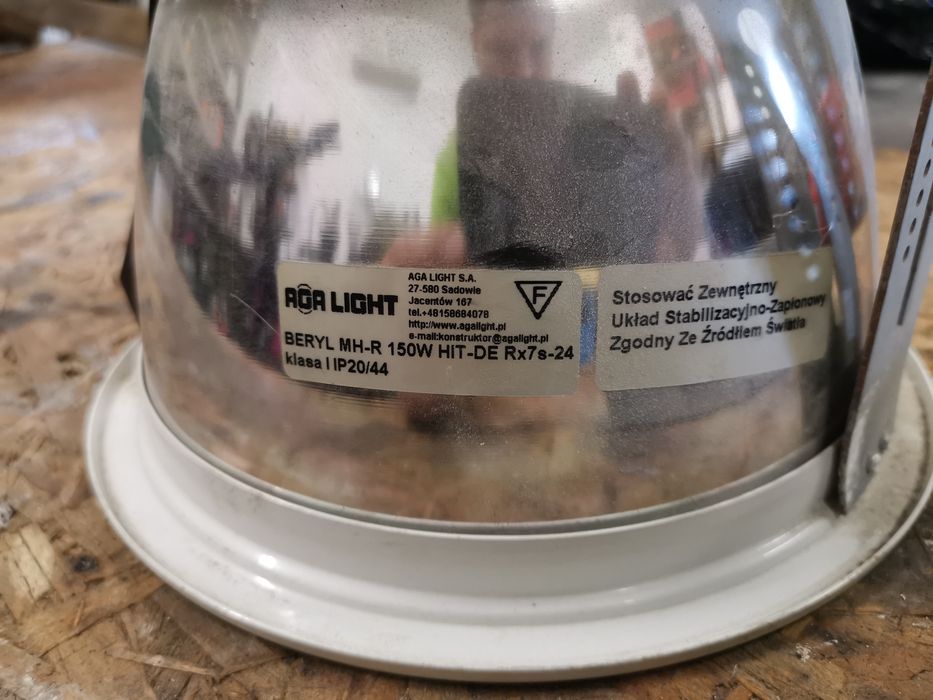 Lampa wpuszczana w sufit metalohalogen 150w Aga light