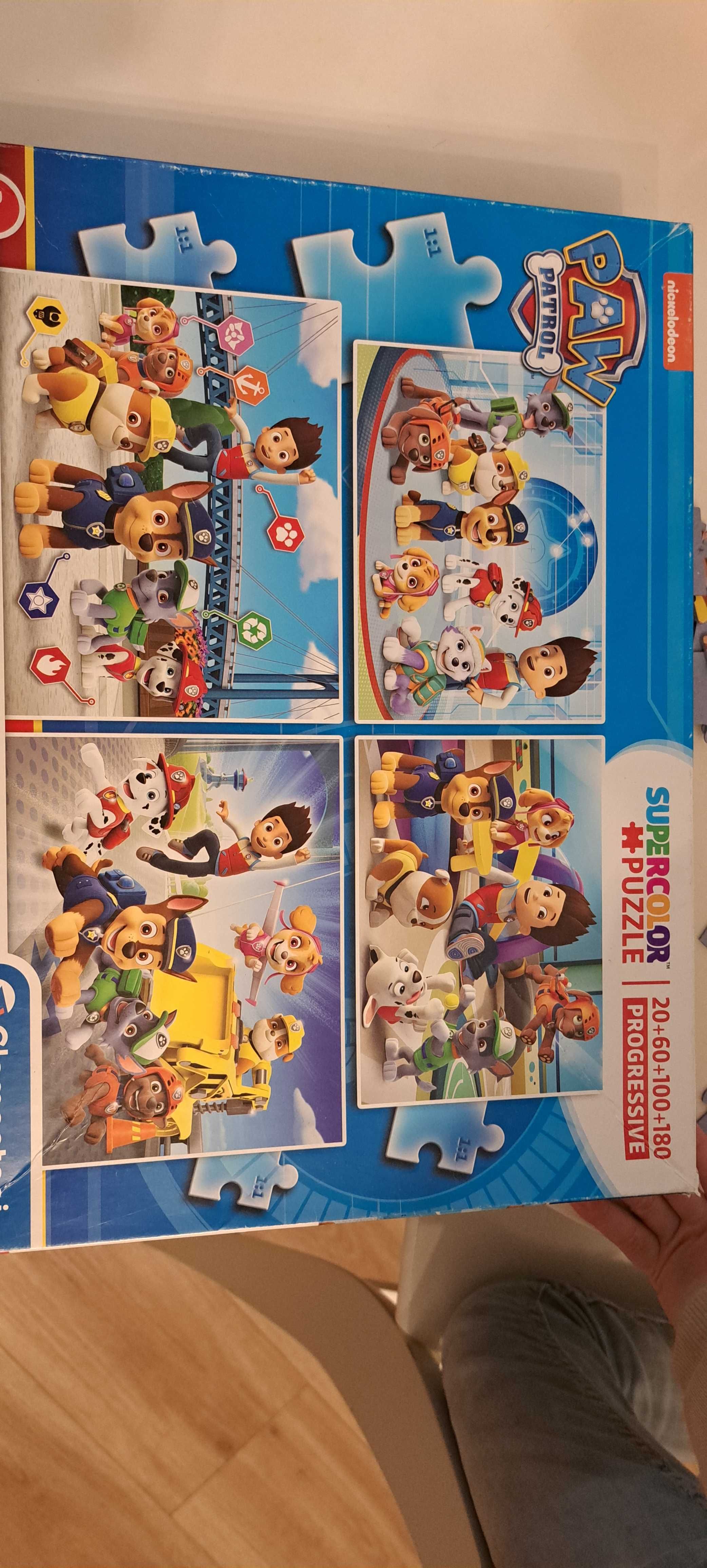 Puzzle Psi patrol 4 w 1  od 20 do 180 elementow