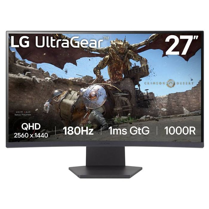 Monitor Curvo LG UltraGear 27GS60QC-B VA 27" QHD 16:9 180Hz