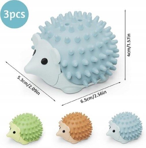 Zabawka dla kota w kształcie jeża z kocimiętką Obrotowa Zestaw 3szt