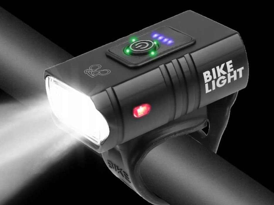 Zestaw LED oświetlenia rowerowego z USB – lampka przednia i tylna