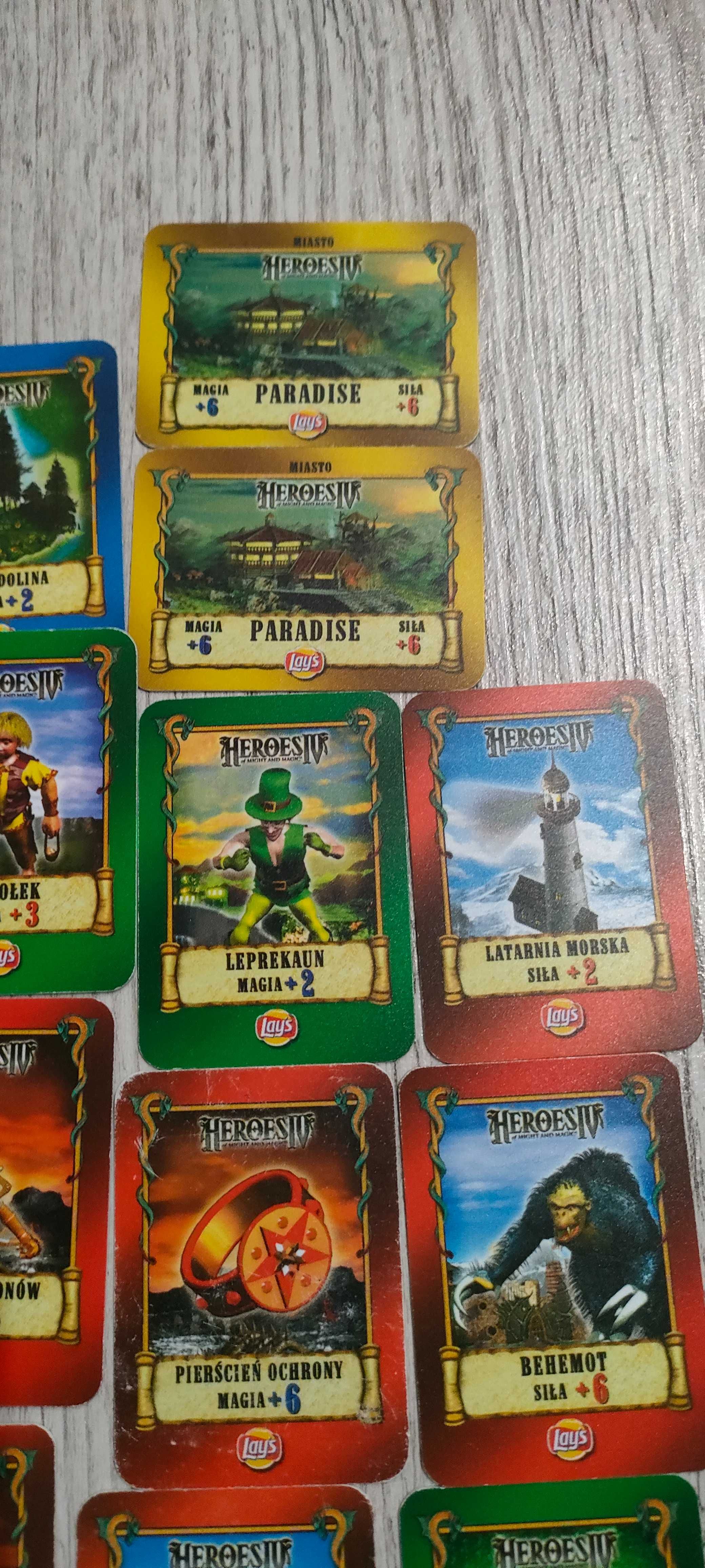 Karty kolekcjonerskie Heroes IV Lays