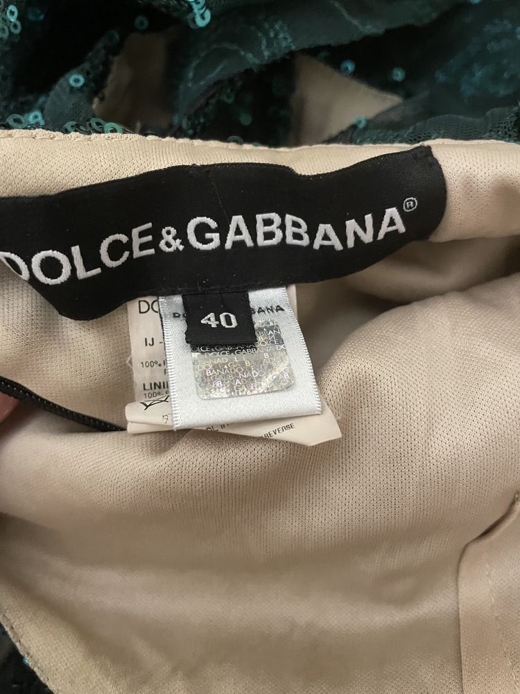 Оригінал dolce gabbana сукня довга платье зеленое плечи прозрачное s m