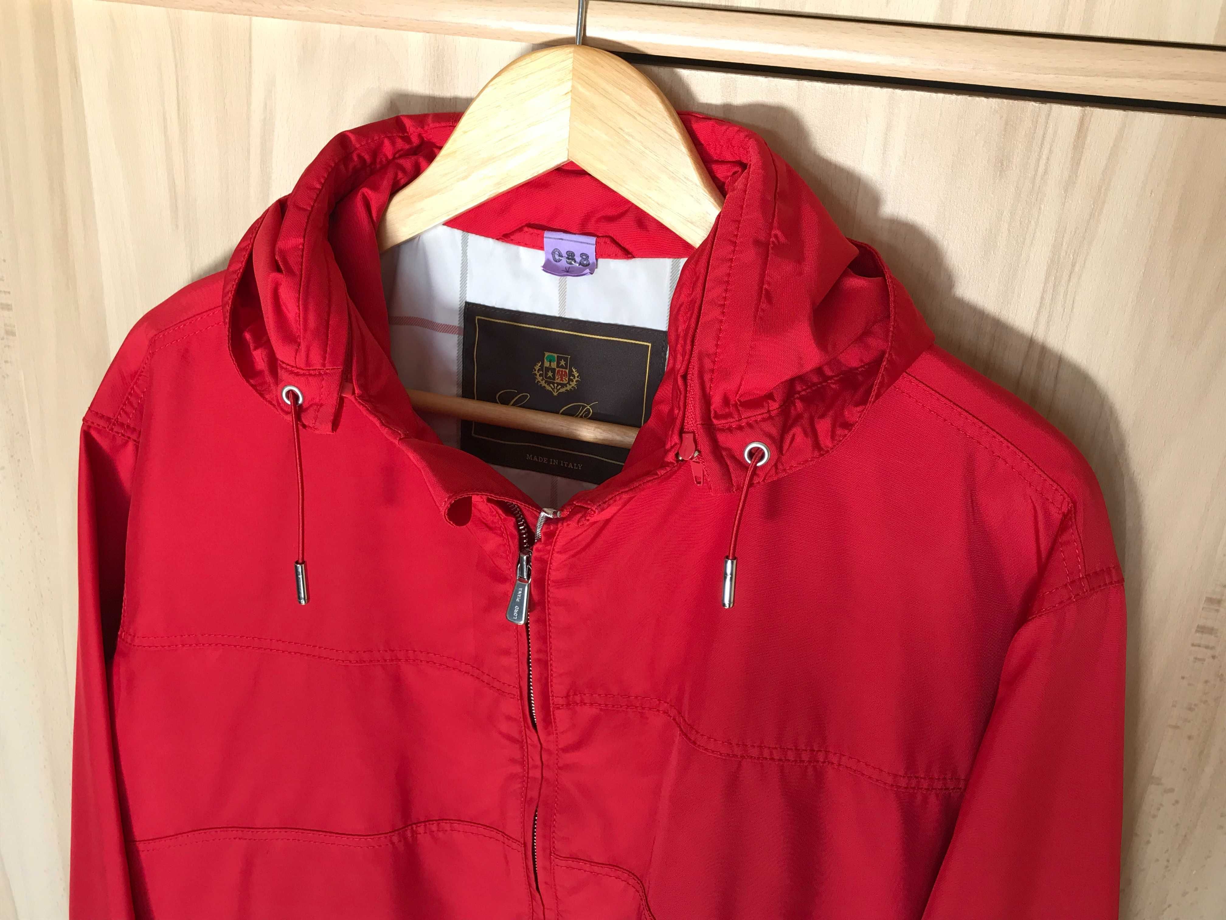 Męska czerwona kurtka techniczna Loro Piana Storm System r. XL
