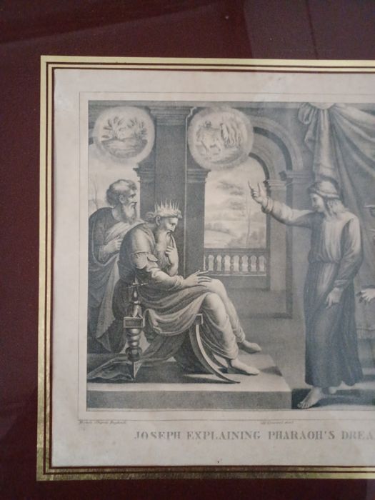 Gravura antiga com moldura