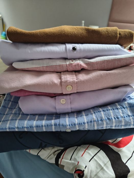 Męska paka 8 sztuk, koszule, bluza, sweter