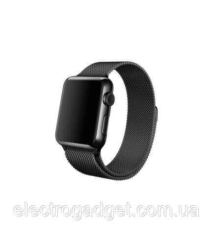 Ремінець металевий Milanese Loop Black міланська петля браслет