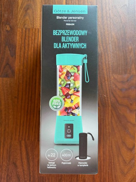 Blender bezprzewodowy miętowy GOTZE&JENSEN nowy 400ml