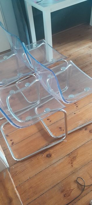 Krzesla transparentne 4 sztuki