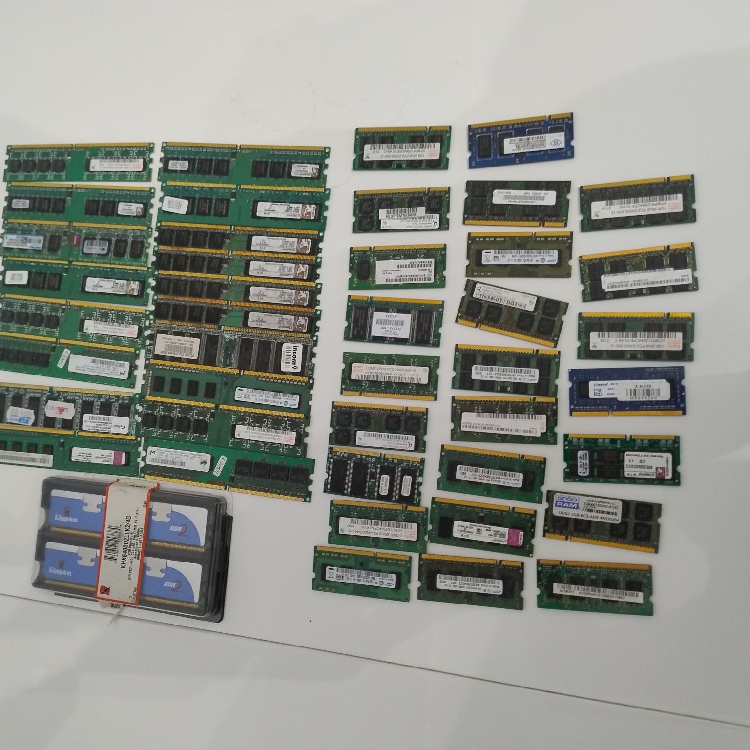 Pamięć RAM laptop stacjonarka 45szt.
