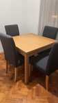 Mesa com cadeiras, aparador, armário e cabeceira Ikea
