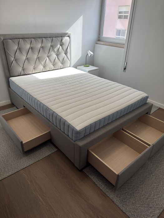 Cama de Casal 140x190 cm + Colchão