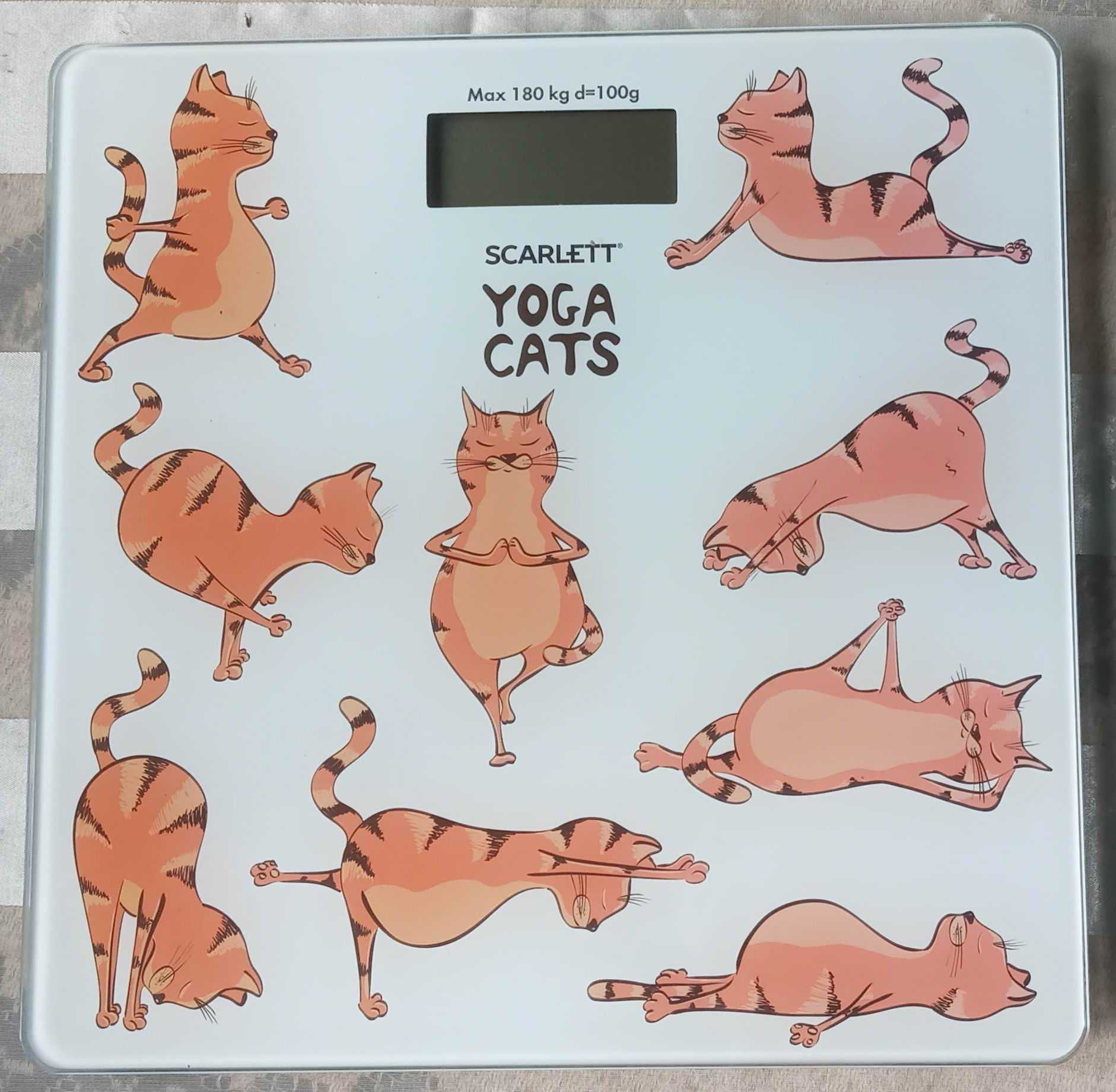 Waga łazienkowa Scarlett Yoga Cats