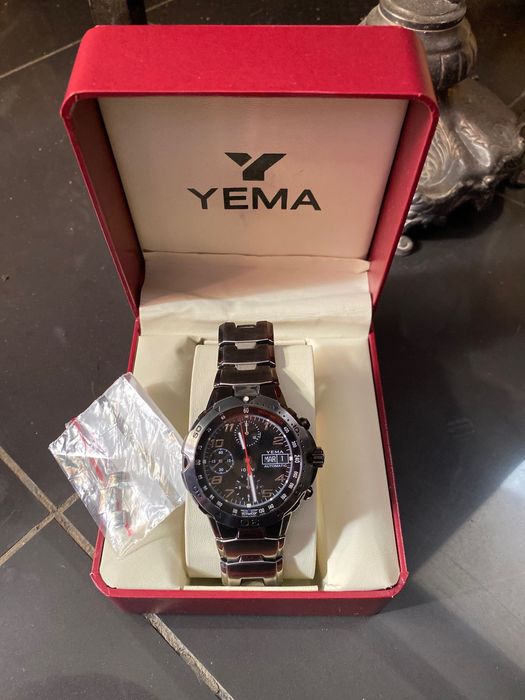 Relógio Yema Cronógrafo Automático Vidro Saphira Vintage Novo