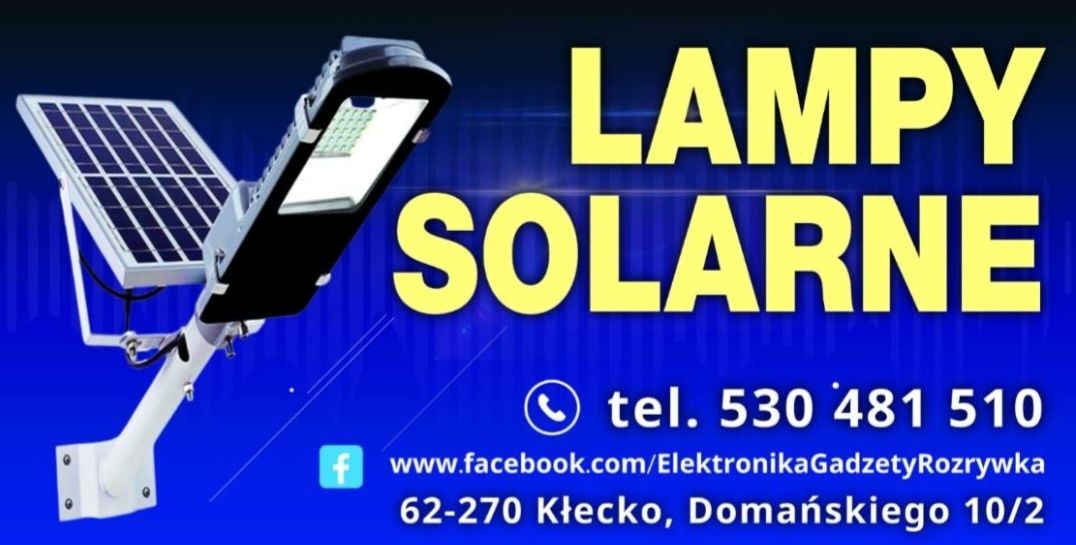 Lampa solarna z panelem 1200W uliczna Sklep