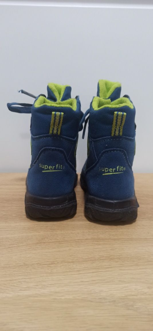 Śniegowce buty zimowe odblaski Superfit 24 niebieskie Gore-Tex