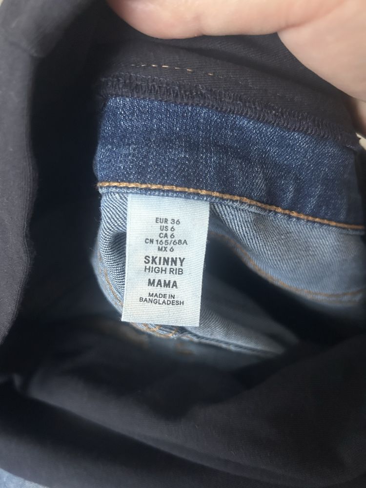Jeansy ciazowe H&m mama 36