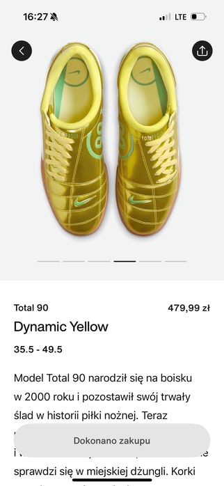 Nike total 90 dynamic yellow 43 halówki