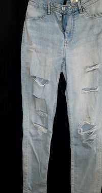 Super spodnie jeans damski 38 przetarcia h&m