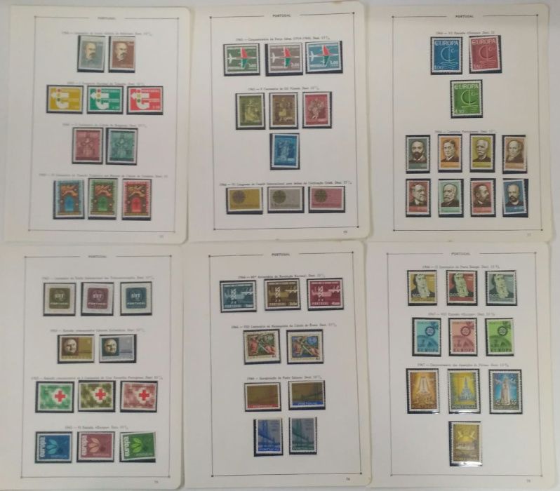 Coleção selos Portugal 1961 a 1971 Novo