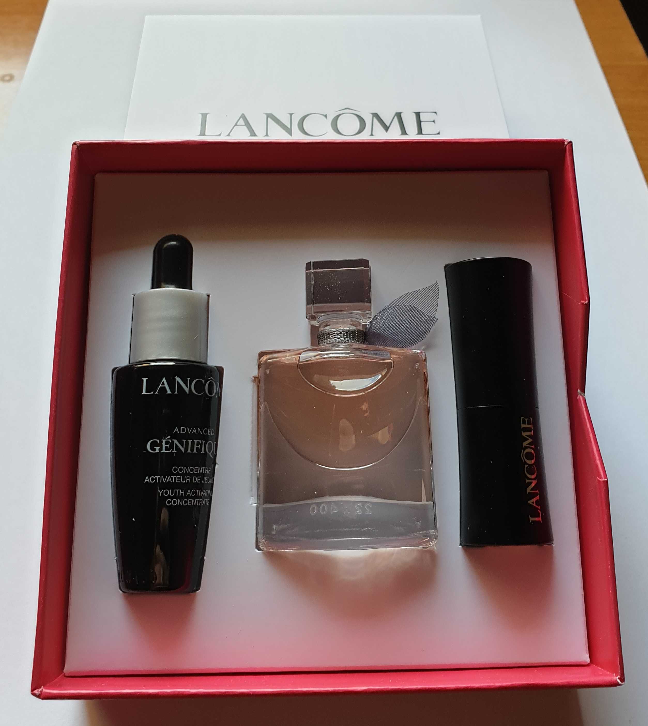 LANCOME zestaw serum Advanced Génifique 10ml perfumy szminka