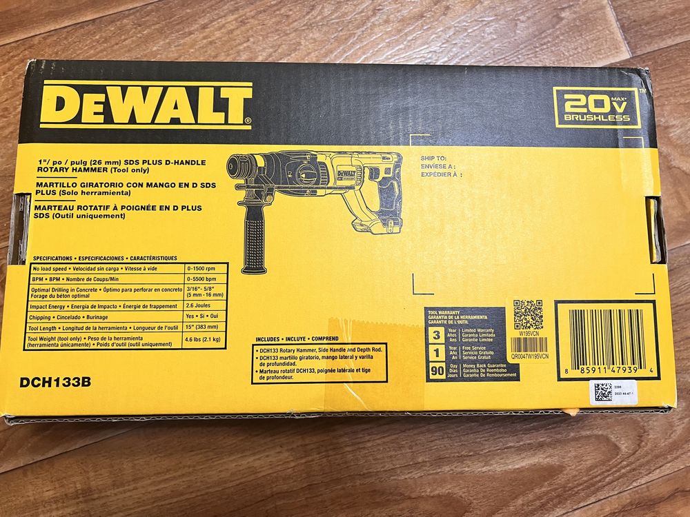 Перфоратор Dewalt DCH133B