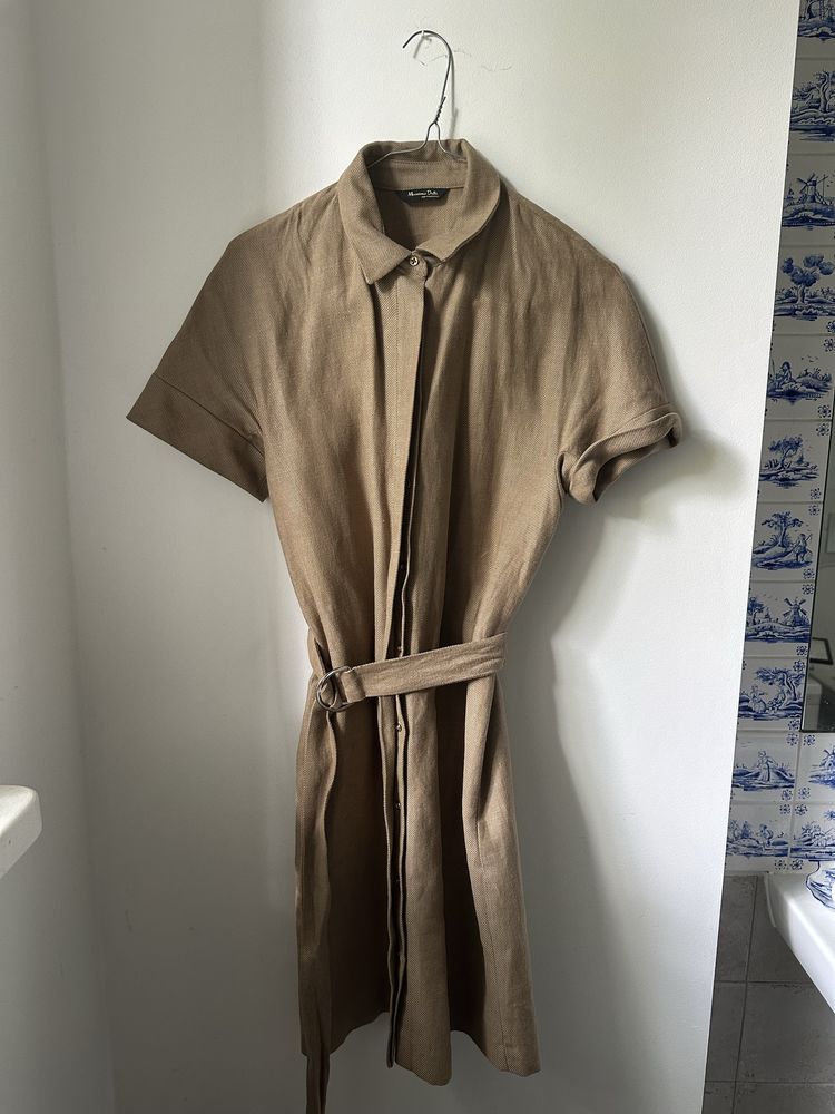Sukienka Massimo Duti Len i Bawełna